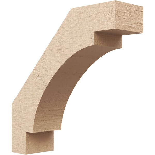 Ekena Millwork 5-inch W x 18-inch D x 18-inch H Merced Rough Cedar Woodgrain TimberThane Knee Brace, Primed BRCUR05X18X18MRCRCPR - main